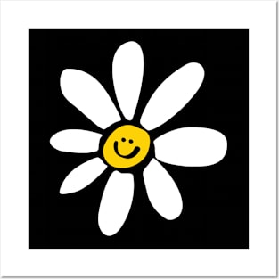 Cute Smile Daisy Flower Posters and Art